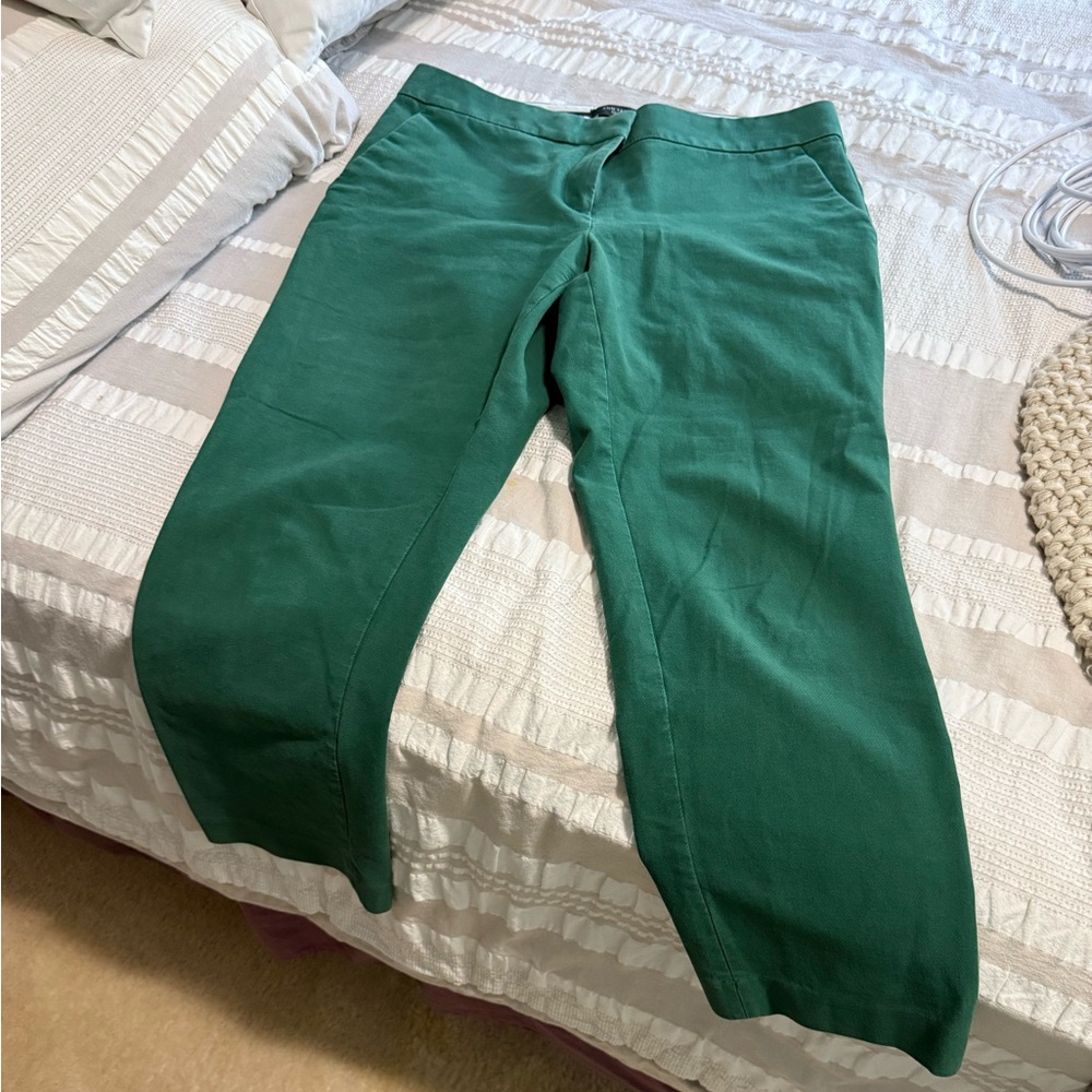 Ann Taylor Devin Fit Green Ankle Pants Size 6